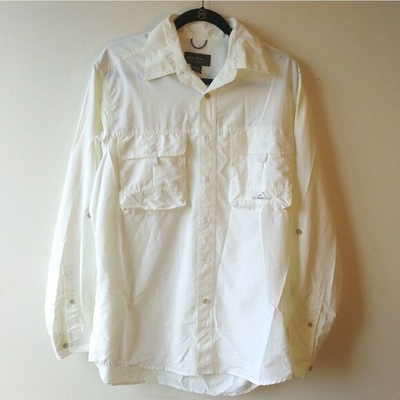 EDDIE BAUER LIGHTWEIGHT TRAVEL SHIRT - CREAM - Picture 6 of 6